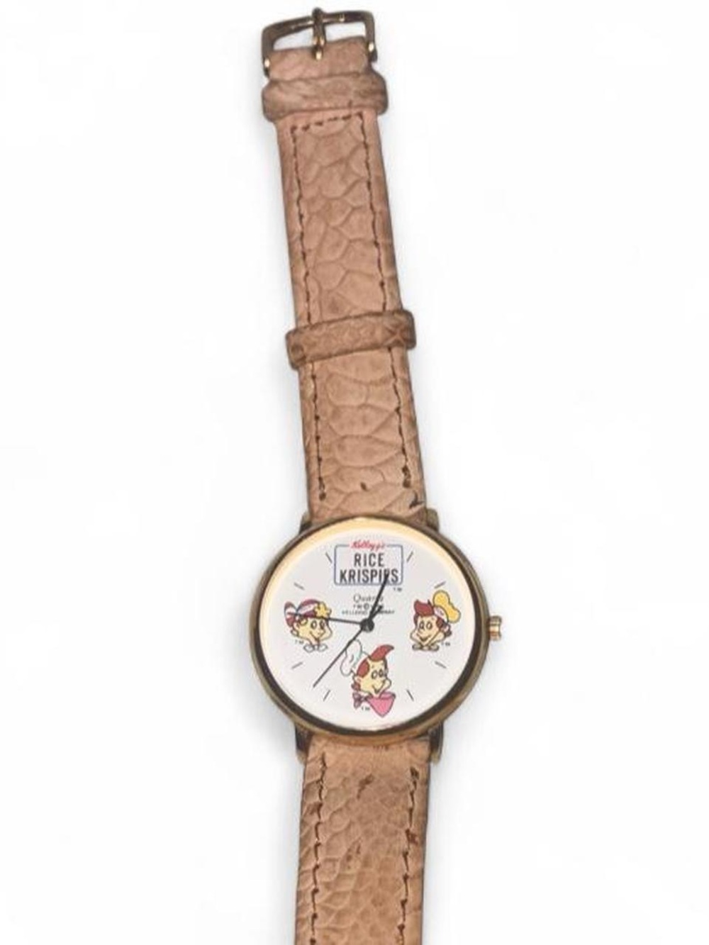 Rice Krispies tan leather vintage watch